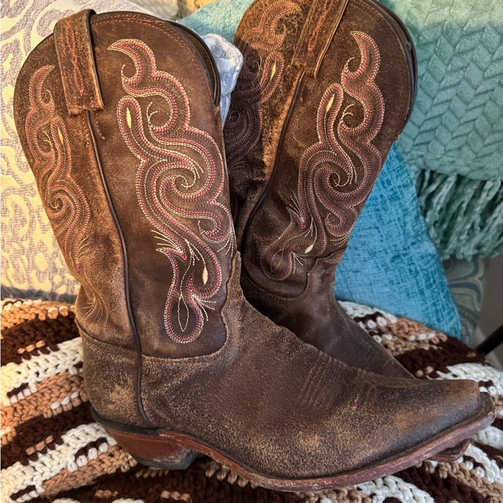 Women Tony Lama Handcrafted Leather Western Boots